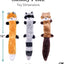 ZippyPaws Skinny Peltz - No Stuffing Dog Toy Pack to Keep Them Busy, for Medium and Large Dogs, Squeaky Pet Toys, Unstuffed Chew Toys, Soft Plush Variety Pack, Fox, Raccoon, and Squirrel - 18"