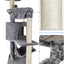 YUNIQUE Cat Tree with Cat Condo and Big Hammock, Grey