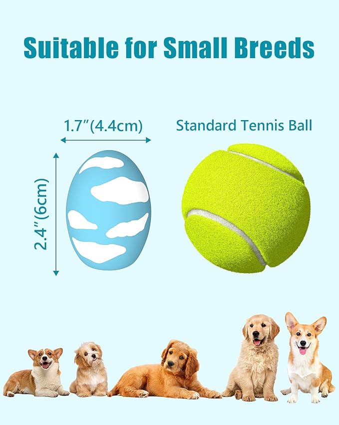 Dog Toys, Squeaky Latex Rubber Bouncy Balls, Squeaky Egg Dog Toys Balls(6 Pack, Small)