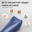 Dog Clippers with LED Light - Quiet Pet Grooming Kit for Paws, Eyes, Ears, Face, Rump
