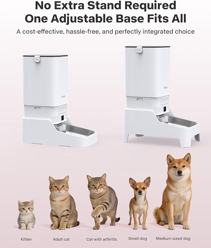 Automatic Cat Feeder with Camera - 7L/29 Cups Auto Dog Feeder with Large Food Tray & 1080P Night Vision