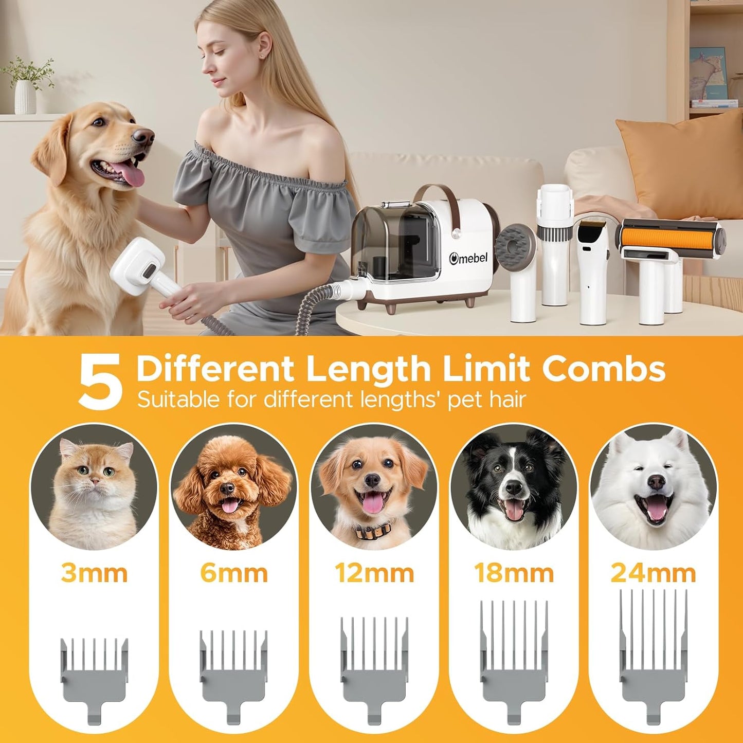 Omebel Pet Grooming Vacuum