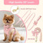 Small Dog Collar Harness and Leash Set, Dog Harness no Pull with Bowtie,M(16-21")