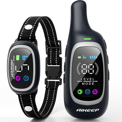 2-in-1 Dog Shock Collar and Bark Collar for Dogs – 3300FT Dog Training Collar with Remote