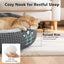 SIWA MARY Small Dog Bed with Attached Blanket, Cozy Donut Cuddler Anti-Anxiety Hooded Pet Beds Calming Cave Bed, 23inch