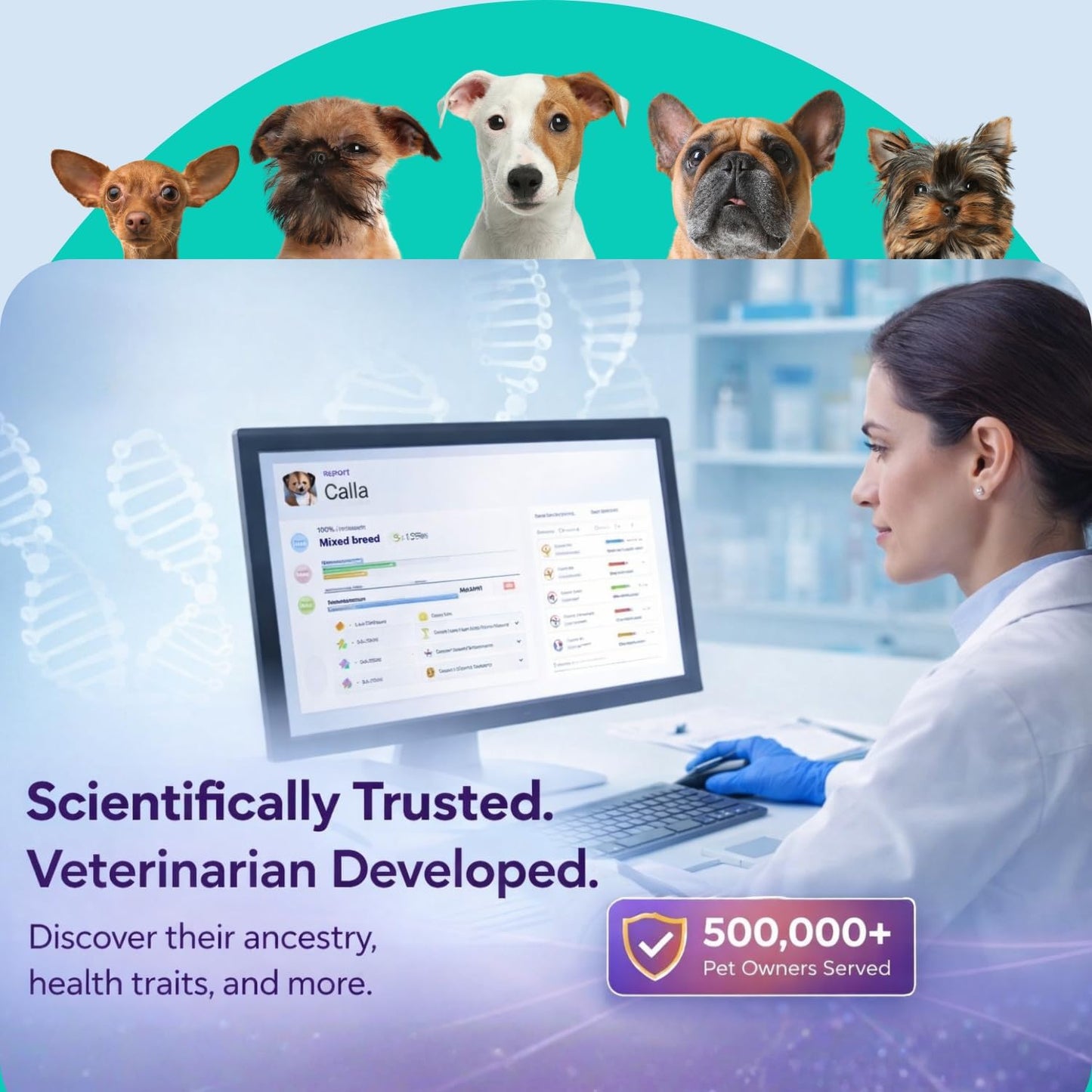 ORIVET Dog DNA Test Kit – Comprehensive Dog DNA Test Kit for Over 330+ Breed Identification