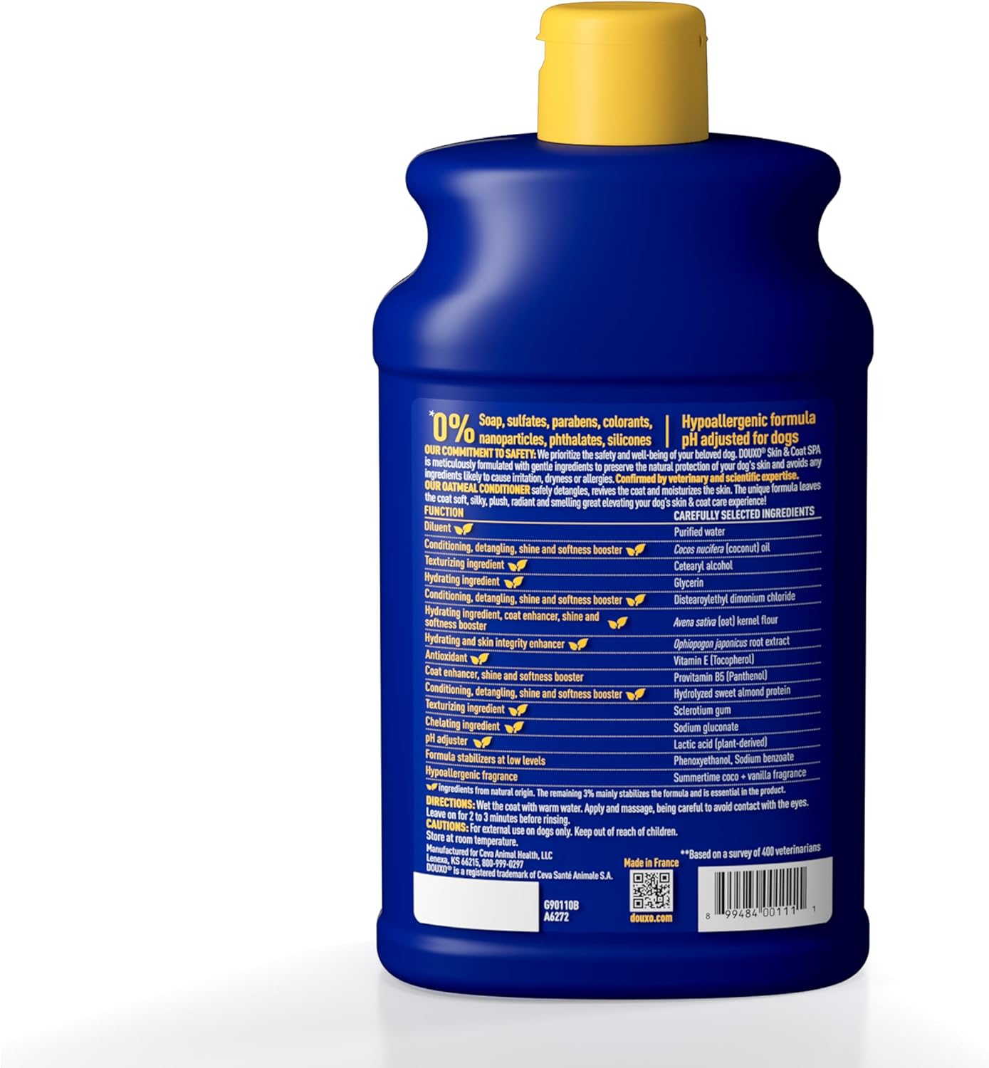 DOUXO® Skin & Coat SPA - Ultra-Safe Oatmeal Dog Conditioner, 16 fl oz