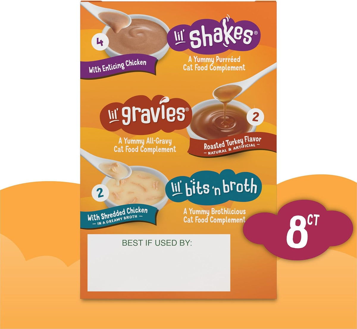 Friskies Purina Poultry Faves Broth and Gravy Cat Food Complements Variety Pack - 8 ct. Box (Pack of 2)