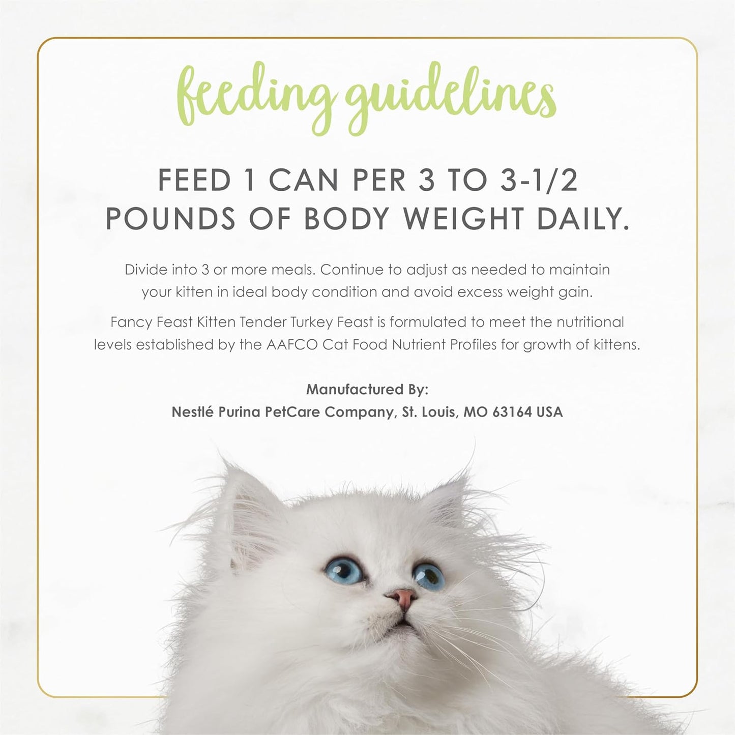 Purina Fancy Feast Kitten Tender Turkey Feast Wet Kitten Food Pate - (Pack of 24) 3 oz. Cans