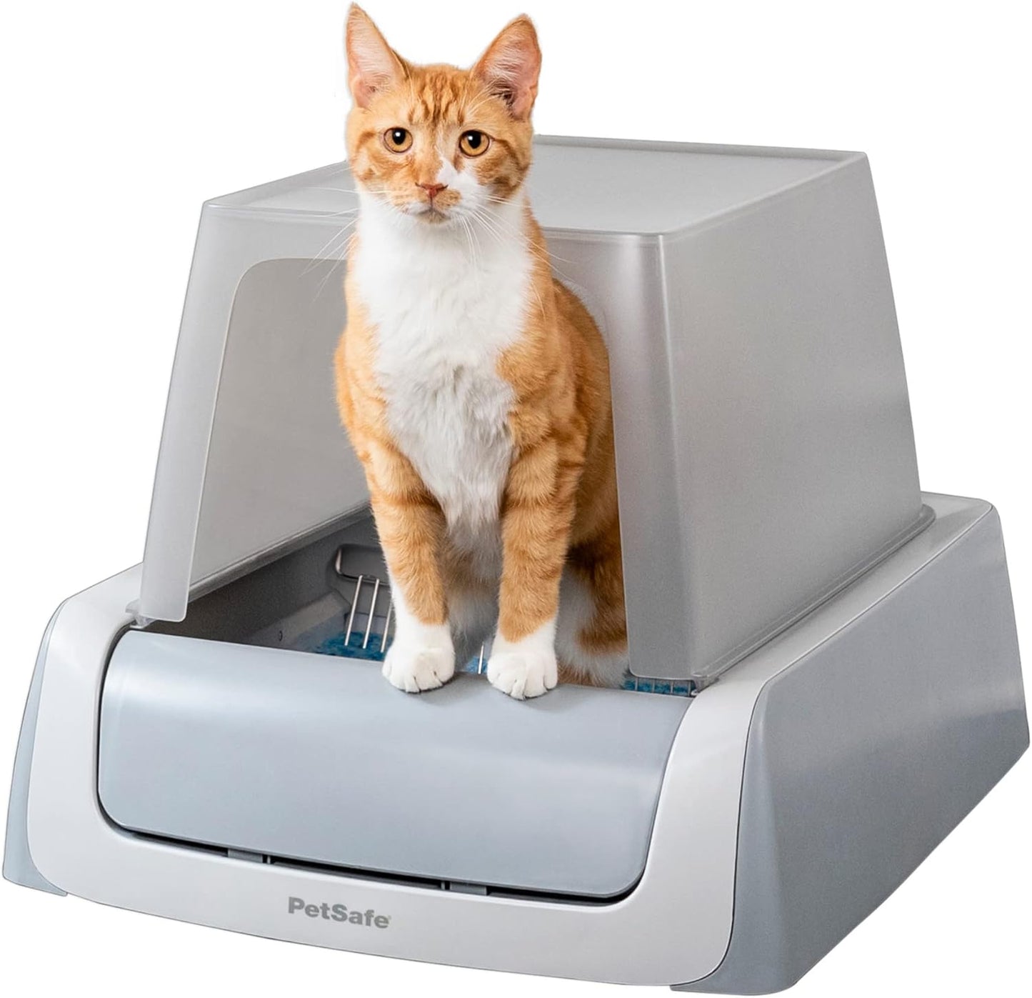 PetSafe Legacy ScoopFree Crystal Pro Self-Cleaning Automatic Cat Litter Box - Front-Entry Motion-Sensing Cat Box with Integrated Health Counter