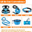 No Pull Dog Harness, Collar & Leash Set with Retractable Dog Seat Belt, Fits Small to Large Dogs(Blue-M)