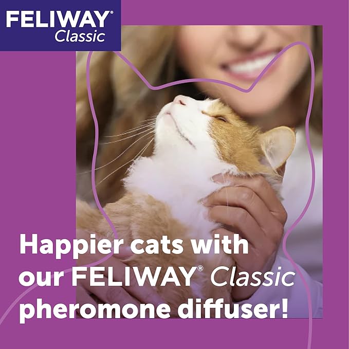 FELIWAY Classic 30 Day Cat Calming Plug In Pheromone Diffuser Starter Kit, 48ml
