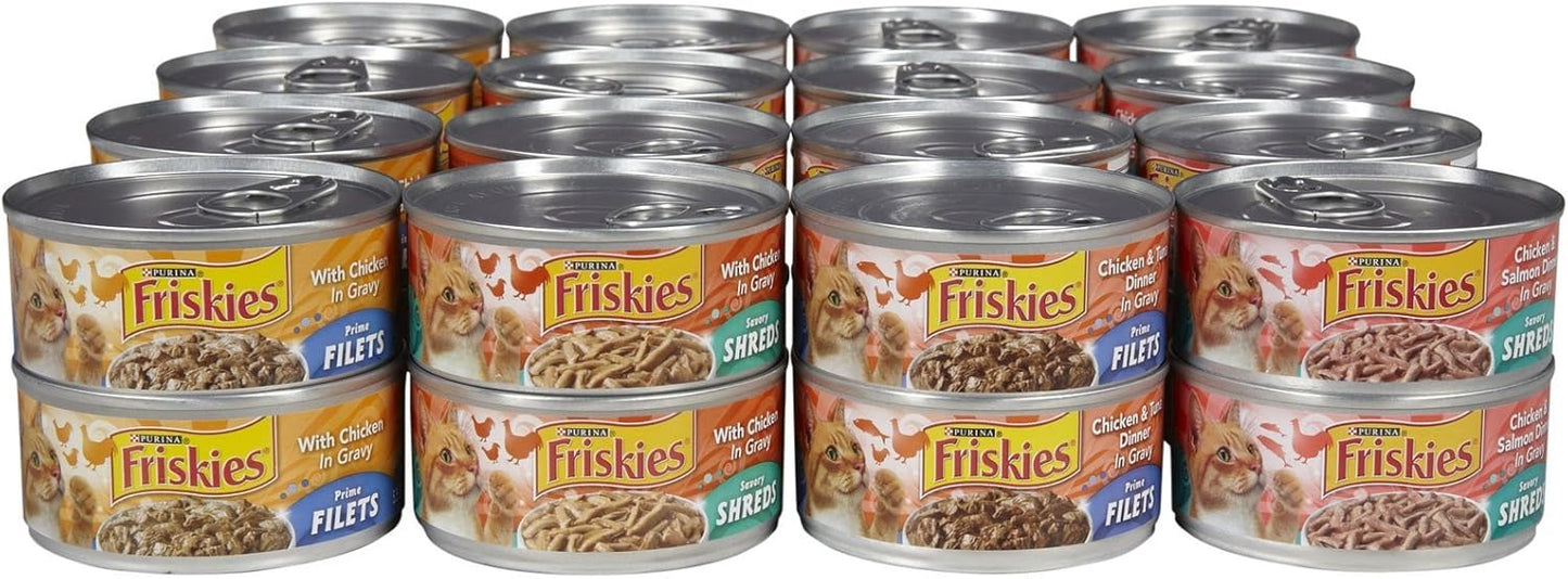 Friskies Wet Cat Food, Chicken Lovers Variety Pack, (32) 5.5 Oz Cans