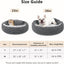 SIWA MARY Small Dog Bed with Attached Blanket, Cozy Donut Cuddler Anti-Anxiety Hooded Pet Beds Calming Cave Bed, 23inch