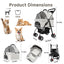 Pet Stroller for Small Dogs and Cats with 4 Wheels, 3 in 1 Foldable Dog Stroller with Detachable Carrier, Breathable Mesh, Storage Basket & Cup Holder, Up to 33 lbs