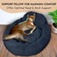 PetJett Calming Dog Bed Medium Size Dog - 30'' Donut Bed, Washable Dog Bed, Anti-Slip & Super Soft Fluffy Plush Round Dog Bed, Anti-Anxiety Premium Comfort Pet Bed, Fits Dogs Upto 45 lbs - Dark Grey