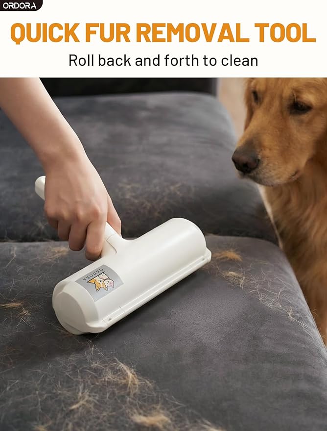 ORDORA Pet Hair Removal Tool: Reusable Lint Roller for Pet Hair
