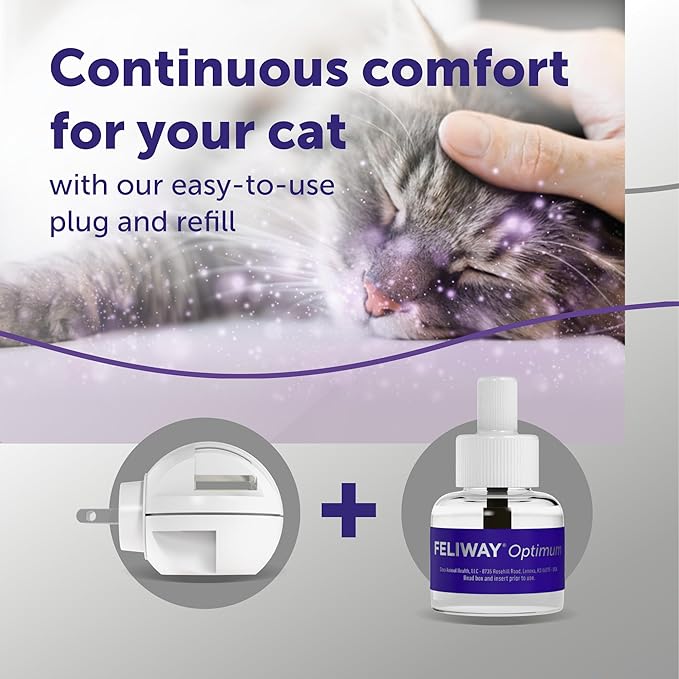 FELIWAY® Optimum 30 Day Cat Calming Plug In Pheromone Diffuser Starter Kit, 48ml