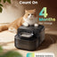 oneisall Wireless Filterless Cat Water Fountain, Separate Clean and Dirty Water Pet Fountain with Stainless Steel Bowl, 3.5L/118oz