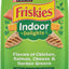 Purina Friskies Dry Cat Food Indoor Delights Flavors of Chicken, Salmon, Peas, and Carrots - (Pack of 4) 3.15 lb. Bags