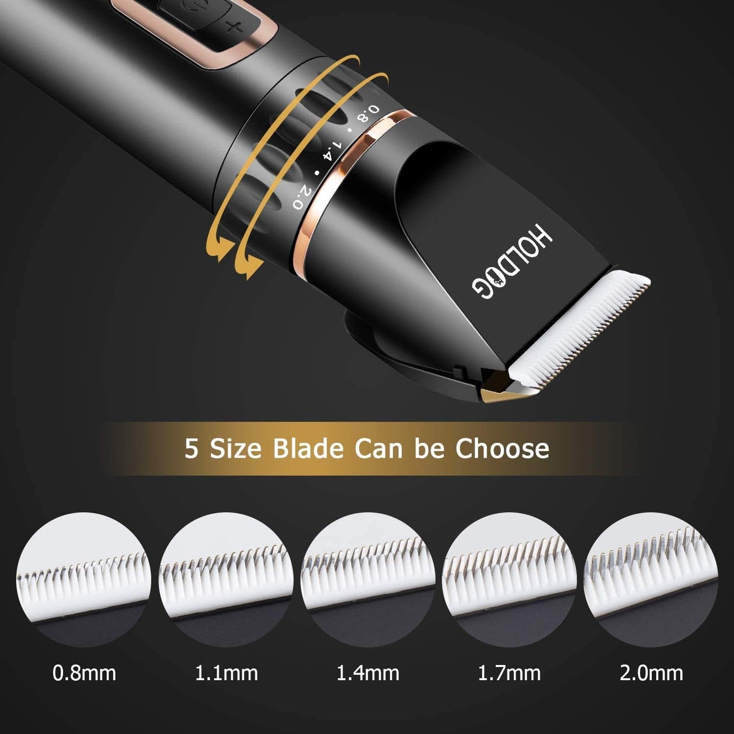 Dog Clippers 3-Speed Low Noise Cordless