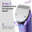 Professional Dog Grooming Clipper with Replacement Blade, 5-in-1 Adjustable A5 Blade Cordless Pet Grooming Kit 2 Speed Trimmer Hair Shaver with Detachable Metal Combs Nova for Animal Horse