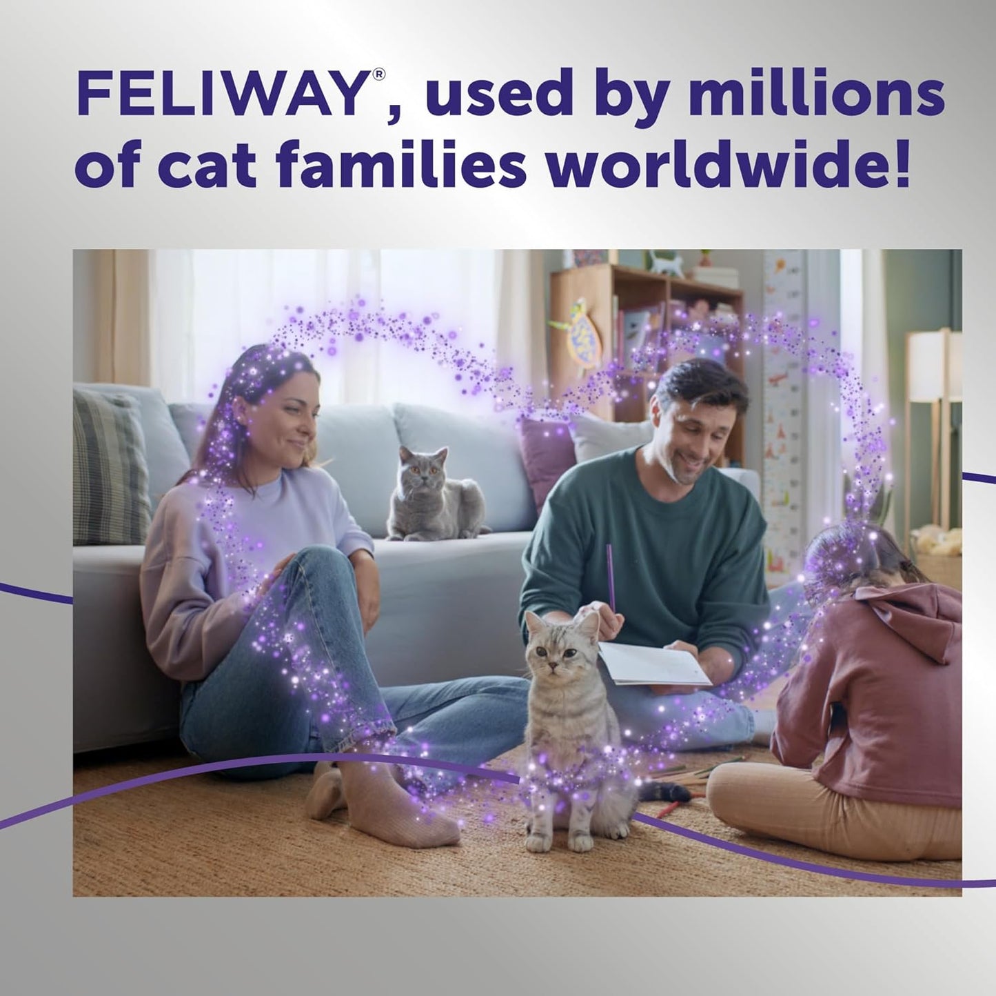 FELIWAY Optimum 6 x 30 Day Cat Calming Refills for Pheromone Diffuser, 6 x 48ml Value Pack