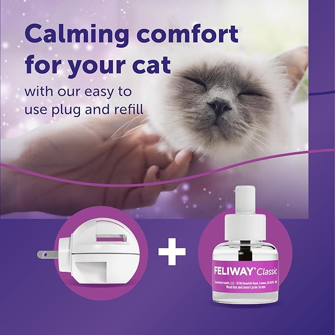 FELIWAY Classic 30 Day Cat Calming Plug In Pheromone Diffuser Starter Kit, 48ml
