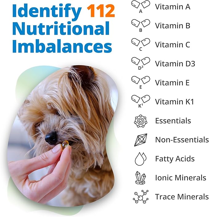 5Strands Pet Nutritional Imbalance Test, 112 Vitamins & Minerals Tested, at Home Dog & Cat Health Check for All Ages & Breeds, Nutrition Deficiency Test, Results in 4 Days