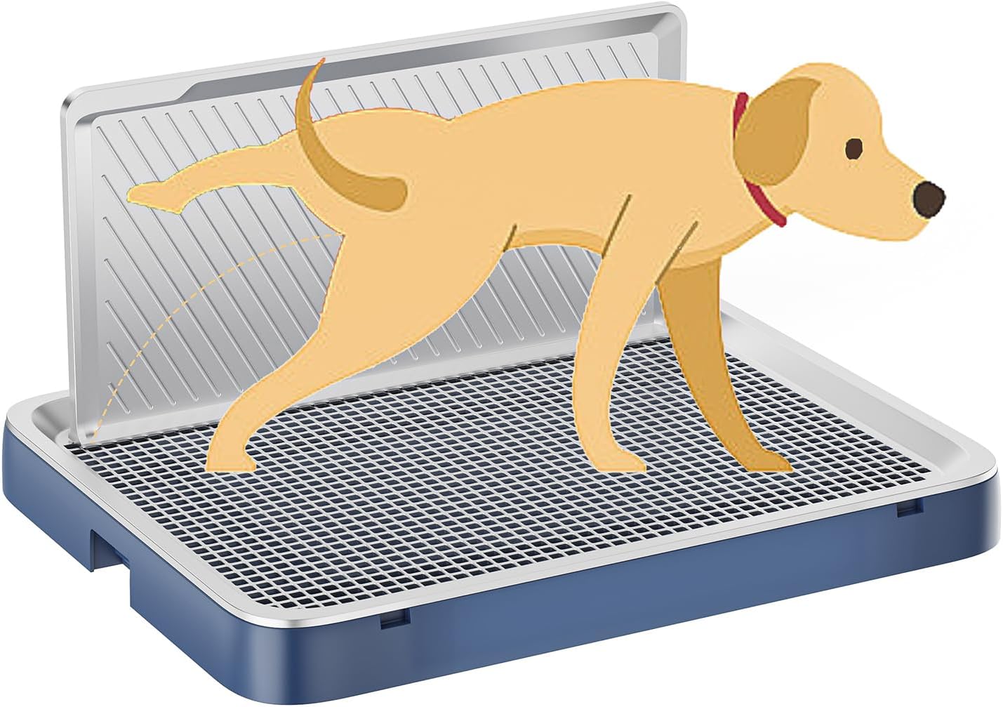 Indoor Dog Potty Tray with High Wall,25.59"X19.69" Pee Pad Holder,Dogs Litter Box