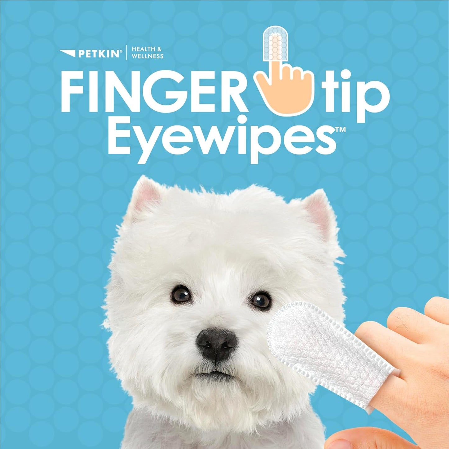 Petkin Fingertip Eye Wipes for Dog and Cat