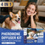 Dog Pheromone Calming Diffuser 4 In 1 Appeasing Pet Pheromones Diffuser to Calm Kit (Plug in+ 3 Pack 48ml Refill)