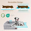 EHEYCIGA Orthopedic Dog Beds for Extra Large Dogs 44x32Inch, Waterproof Memory Foam XL Pet Bed with Sides, Grey