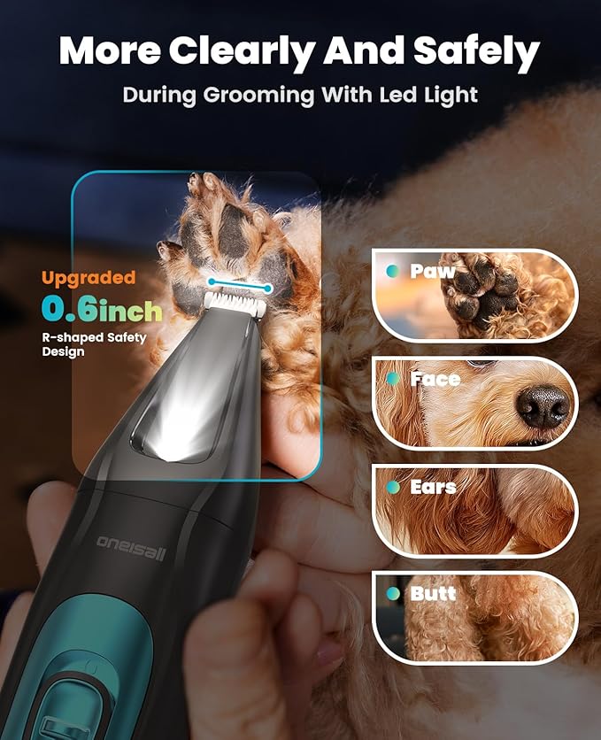 Professional Dog Grooming Clipper with Replacement Blade, 5-in-1 Adjustable A5 Blade Cordless Pet Grooming Kit