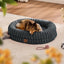 Dog Bed Medium Sized Dog - Luxury Striped Faux Fur Waterproof Pet Couch with Removable Washable Cover