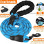 No Pull Dog Harness, Collar & Leash Set with Retractable Dog Seat Belt, Fits Small to Large Dogs(Blue-M)
