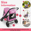 Petbobi Dog Stroller for Large & Medium Dogs - for Large Senior Pets up to 80 lbs, Pink