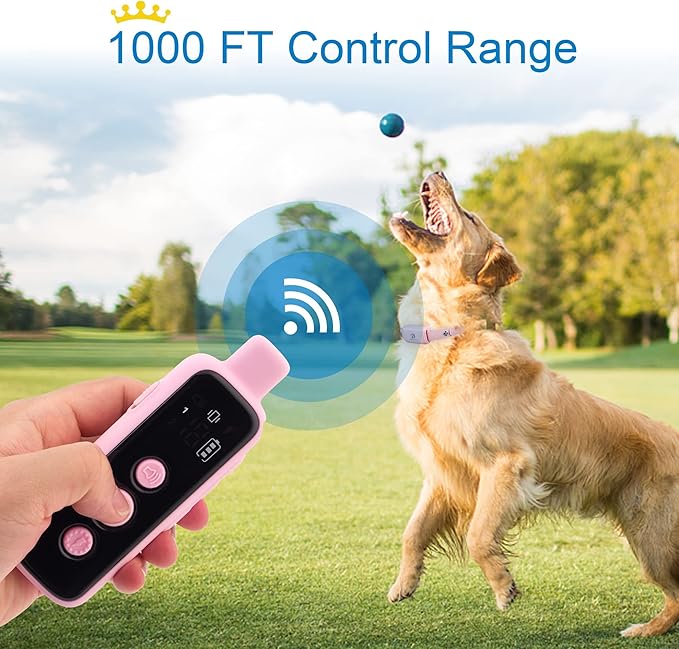 Bousnic Dog Shock Collar for 2 Dogs - (8-120lbs) Waterproof Rechargeable Electric