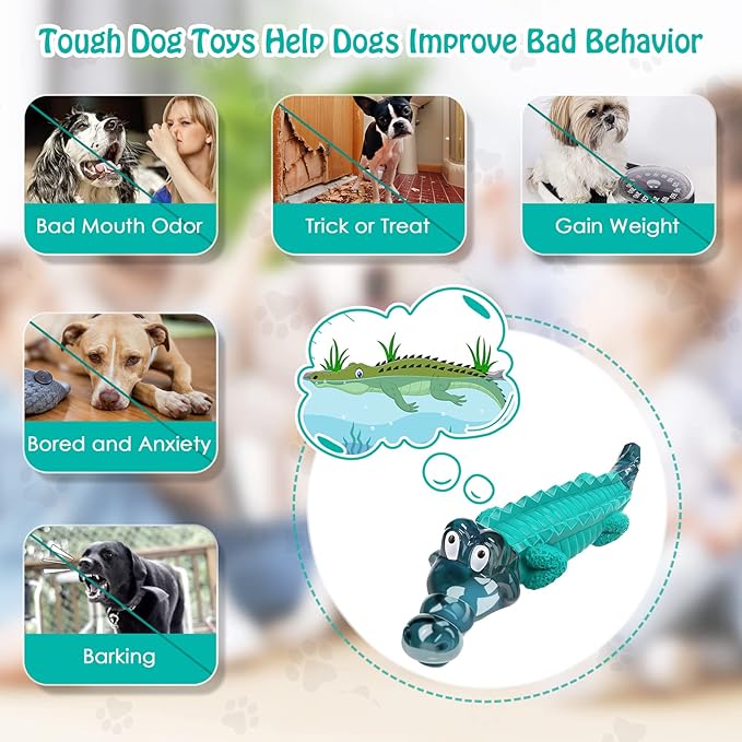 Jeefome Dog Toys for Aggressive Chewers - Tough,Indestructible Dog Chew Toys for Large, Medium,Small Breed