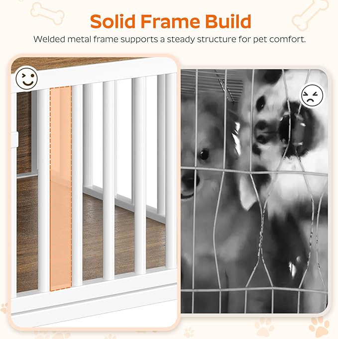Dog Crate Furniture for Small Dogs, Wooden Dog Kennel
