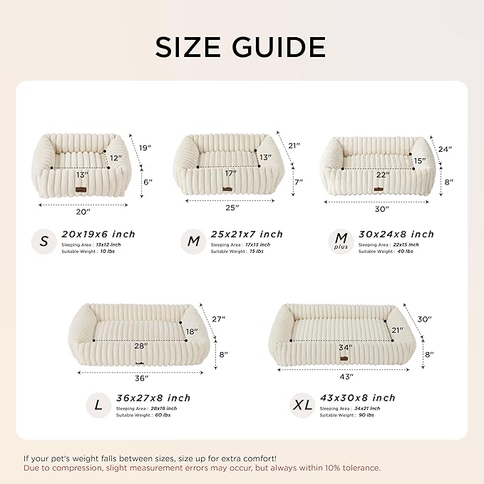 Bedsure ComfyFleece™ Cute Dog Bed for Small Medium Dogs