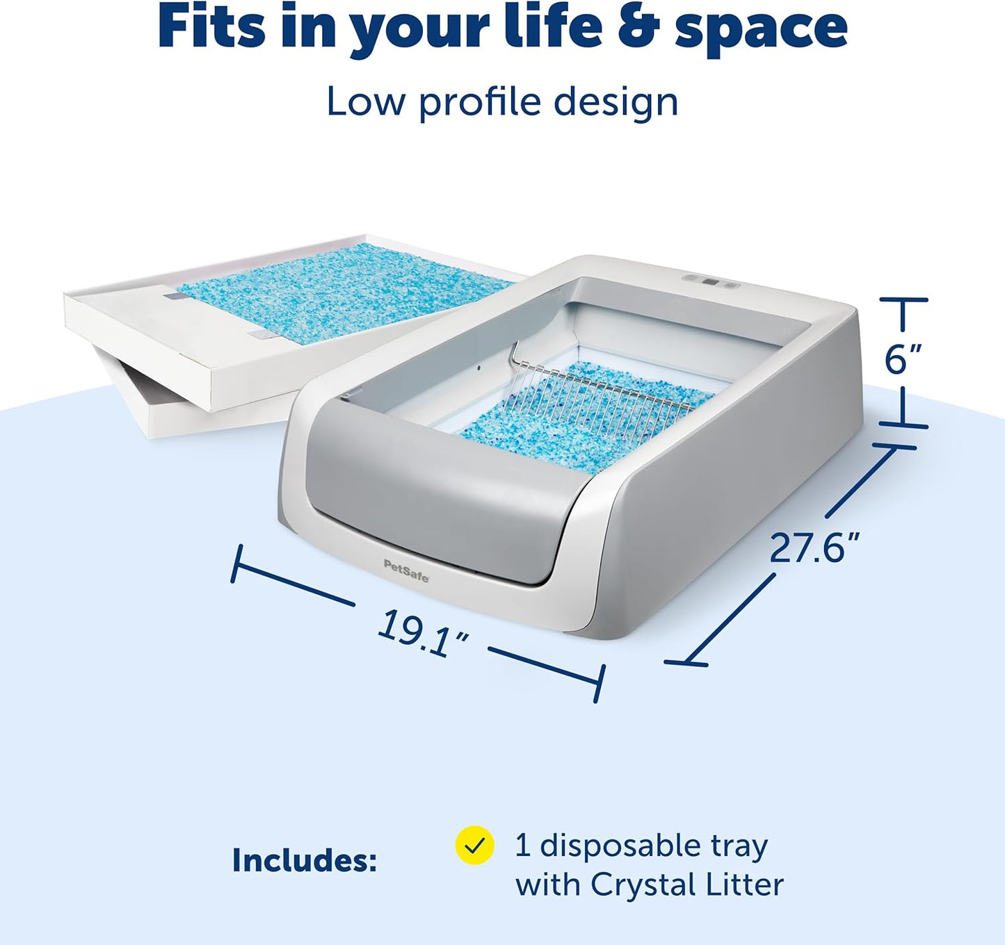 PetSafe ScoopFree Crystal Pro Legacy Self-Cleaning Automatic Litter Box - Uncovered Motion-Sensing Cat Box