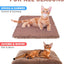 SCENEREAL Self Warming Cat Bed, Heated Cat Bed Mat for Cats Small Dogs, Brown 24" x 20"