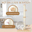 ANWA 32" Tall Cat Scratching Posts for Indoor Cats, 3-in-1 , Beige