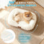 Cute Washable Dog Bed for Small Medium Dogs, 30in, Cream