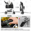 MoNiBloom 3 in 1 Foldable Pet Stroller for Small & Medium Dogs, Detachable Carrier, Car Seat, Push Button Entry, 4-Wheel Jogger for Pets up to 33 lbs, Black