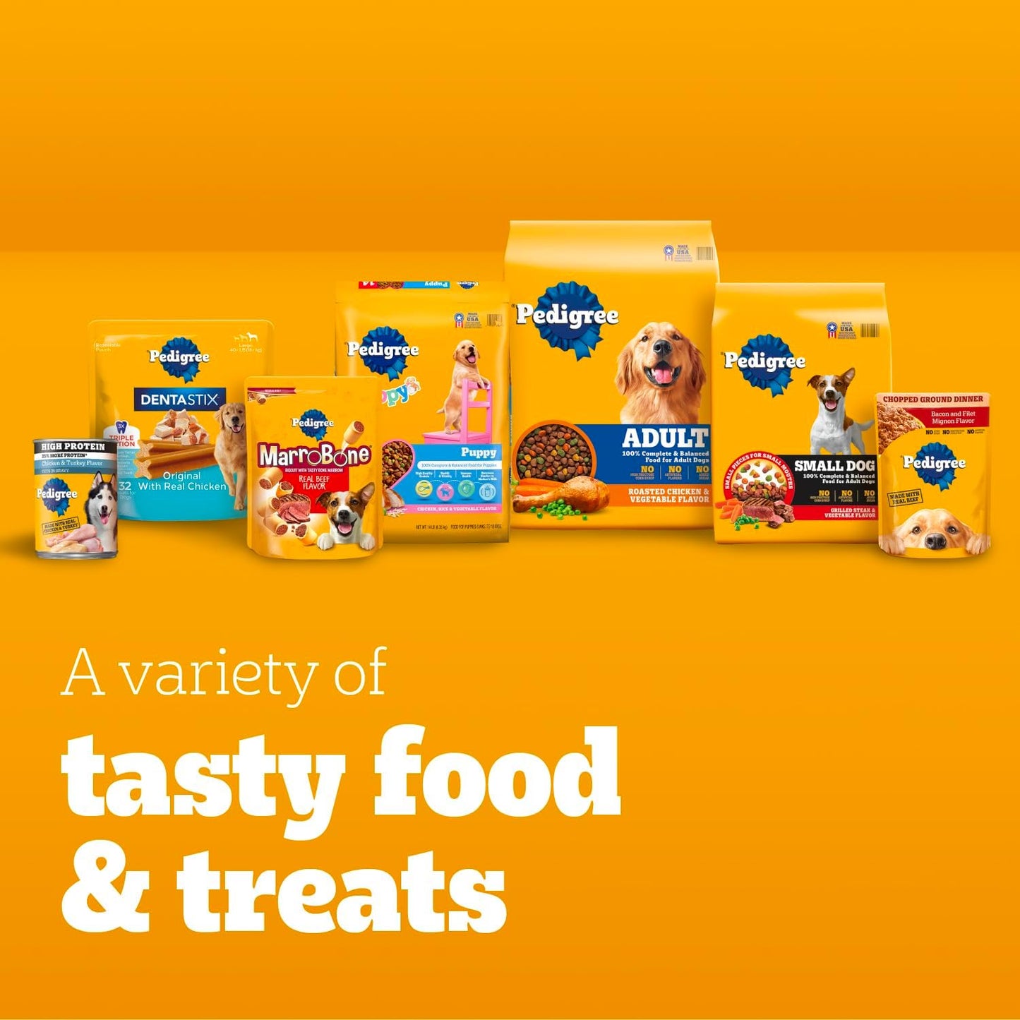 Pedigree Chopped Ground Dinner Wet Dog Food with Hearty Chicken Variety Pack, (8) 3.5 oz. Pouches (Pack of 2)