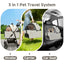 Pet Stroller for Small Dogs and Cats with 4 Wheels, 3 in 1 Foldable Dog Stroller with Detachable Carrier, Breathable Mesh, Storage Basket & Cup Holder, Up to 33 lbs