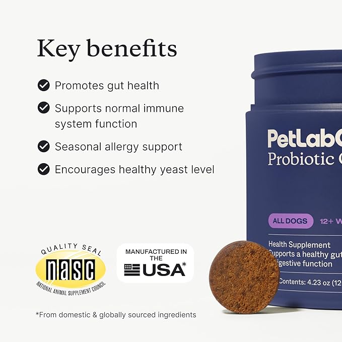 PetLab Co. – Oral Hygiene & Gut Health Bundle: Dental Powder for an Effortless Clean in 1 Scoop for Small Dogs & Probiotics for Dogs Supporting Gut Health & Seasonal Allergies