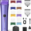 Professional Dog Grooming Clipper with Replacement Blade, 5-in-1 Adjustable A5 Blade Cordless Pet Grooming Kit 2 Speed Trimmer Hair Shaver with Detachable Metal Combs Nova for Animal Horse